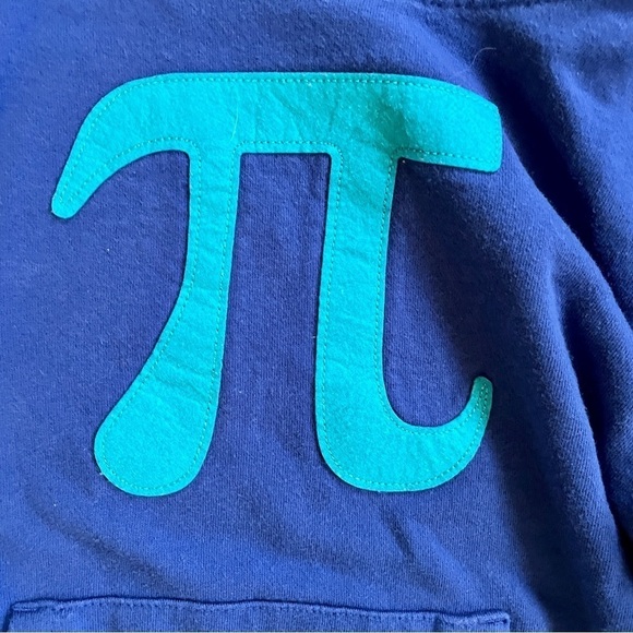 Peek Blue Hoodie with Green Pi Symbol - Picture 2 of 7